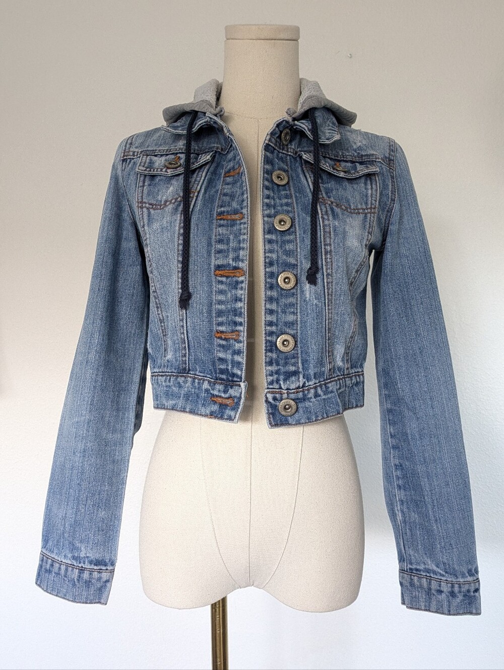 HWY Jeans Cropped Hooded Jean Jacket